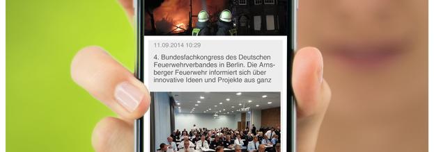 Die Smartphone-App der Feuerwehr Arnsberg bringt brandheiße News aufs Handy