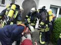 Löschgruppe Niedereimer übt Brand im alten Pfarrhaus