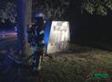 Brand eines mobilen Geschwindigkeitsmessanhängers in Altenbüren