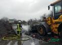 Brand im Abfallentsorgungsbetrieb und Hochwasser im Bahnhof