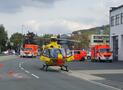 Absicherung Landung Rettungshubschrauber nach Arbeitsunfall 