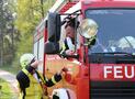 Zugübung des zweiten LZ-Wasser - Flächenbrand auf dem Romberg in Wehrstapel / Vier Verletzte nach Pilzmahlzeit