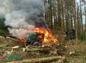 Brand eines Harvesters bei Esshoff