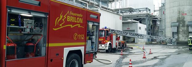 Brand im Industriebetrieb