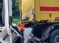 Auffahrunfall mit zwei LKW: Fahrer nicht schwer verletzt