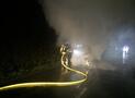  PKW-Brand in Essentho: Löschgruppe im Einsatz