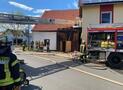 Scheunenbrand an Wohnhaus