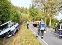 Unfall am Langerberg: Sprinter landet im Straßengraben
