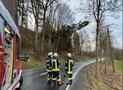 Sturm führt in Schmallenberg nur zu einem Einsatz Löschgruppe Niederberndorf stellt Sicherheit des Verkehrs wieder her