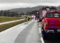 Verkehrsunfall mit einer eingeklemmten Person