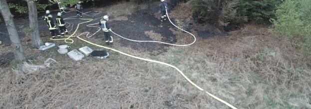 Waldbrand in schwer zugänglichem Gelände 